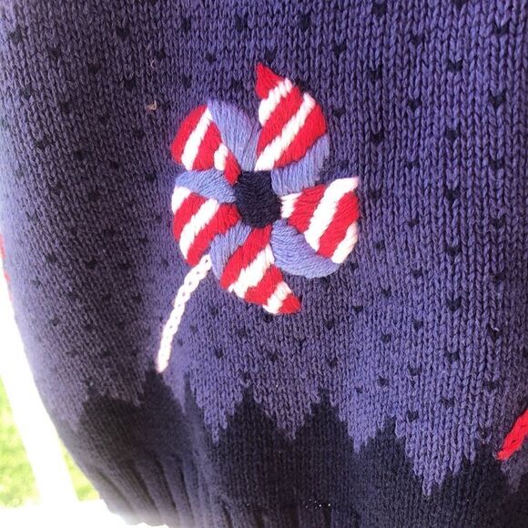 Grandmacore grandma sweater vest Fourth of July 4th women’s 2X plus size - Picture 10 of 16